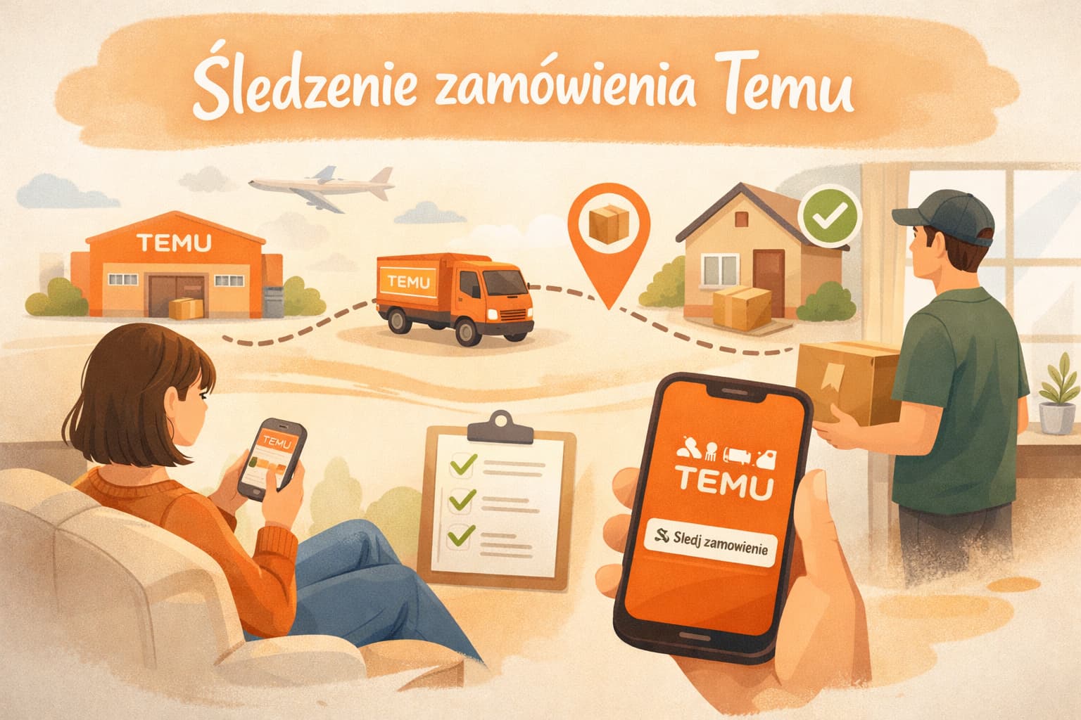 Śledzenie zamówienia Temu sovelluksessa – kaikki tilauksesi hallinnassa