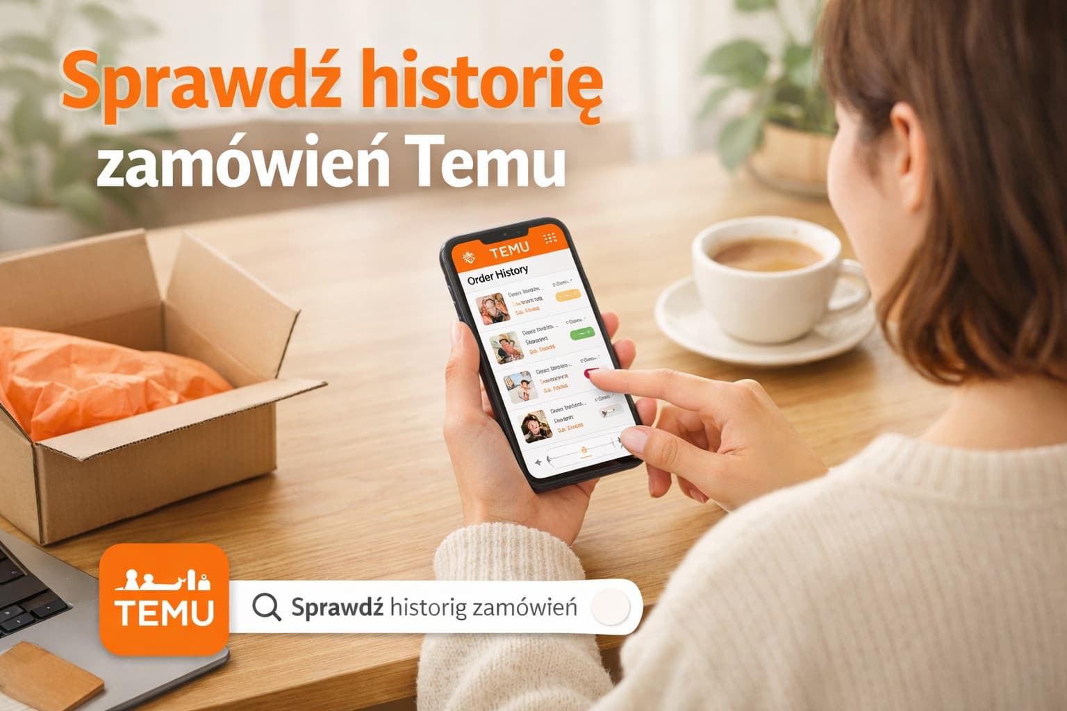 Sprawdź historię zamówień Temu w aplikacji krok po kroku