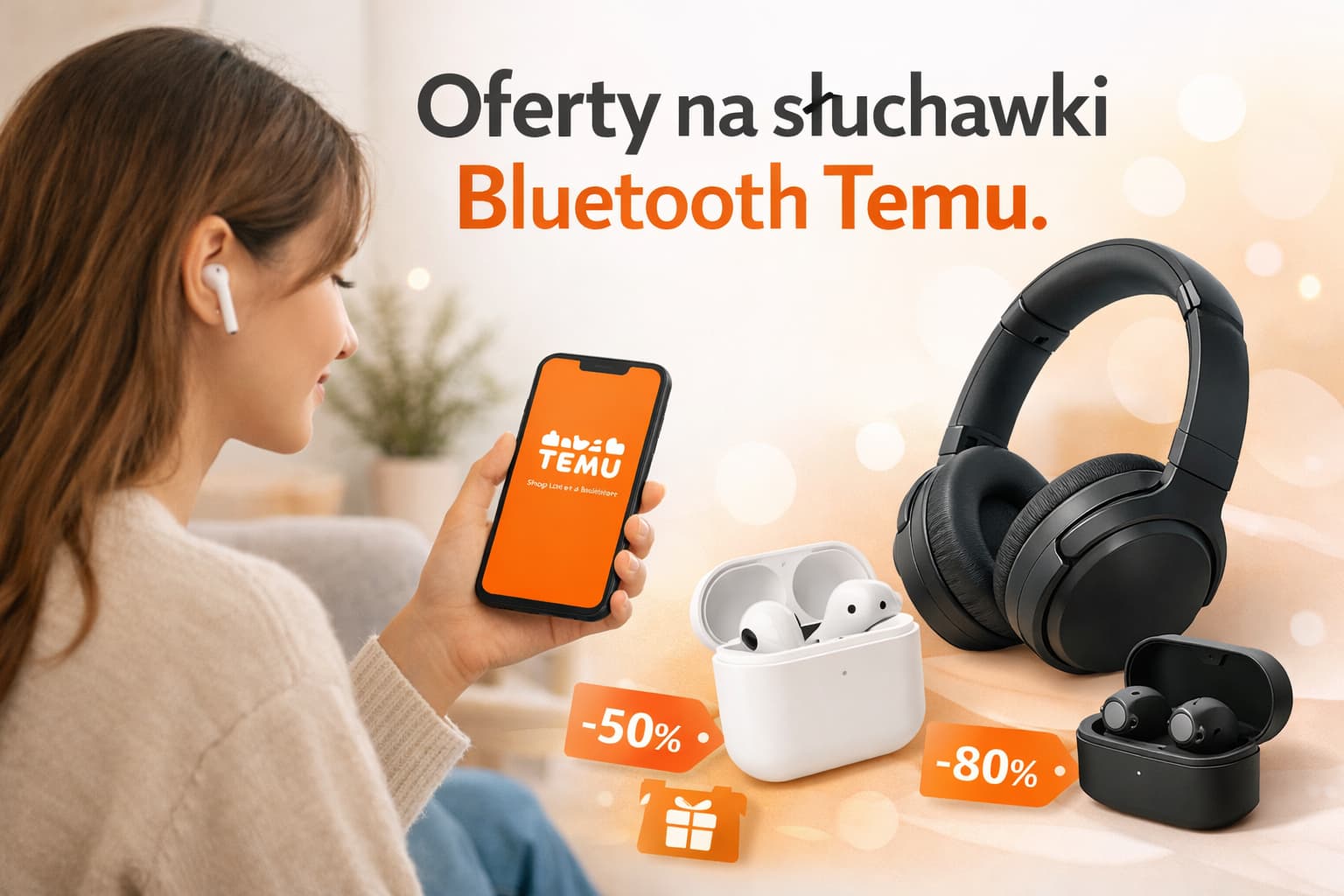 Oferty na słuchawki Bluetooth Temu – najlepsze okazje